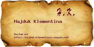 Hajduk Klementina névjegykártya